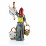 Pastore statuina Pollivendola 10 cm di plastica stile 700 Moranduzzo per presepe