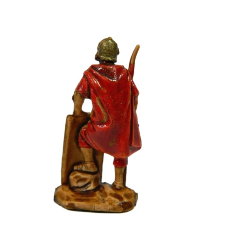 Pastore statuina Soldato Romano con scudo 3,5 cm di plastica Moranduzzo