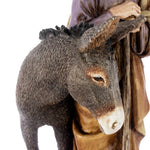 Pastore statuina Moranduzzo S.Giuseppe 20 cm con asino in resina per presepe