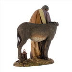 Pastore statuina Moranduzzo S.Giuseppe 20 cm con asino in resina per presepe