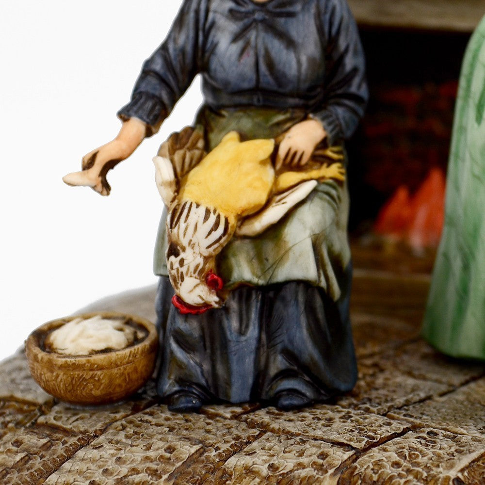Pastori Statuina Gruppo cucina 10 cm per presepe Landi Moranduzzo