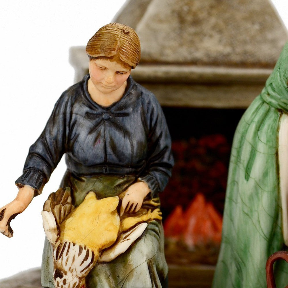 Pastori Statuina Gruppo cucina 10 cm per presepe Landi Moranduzzo