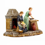 Pastori Statuina Gruppo cucina 10 cm per presepe Landi Moranduzzo