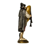 Pastore statuina Zampognaro 12 cm di plastica stile 700 Moranduzzo per presepe