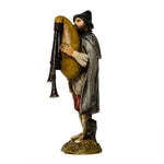 Pastore statuina Zampognaro 12 cm di plastica stile 700 Moranduzzo per presepe