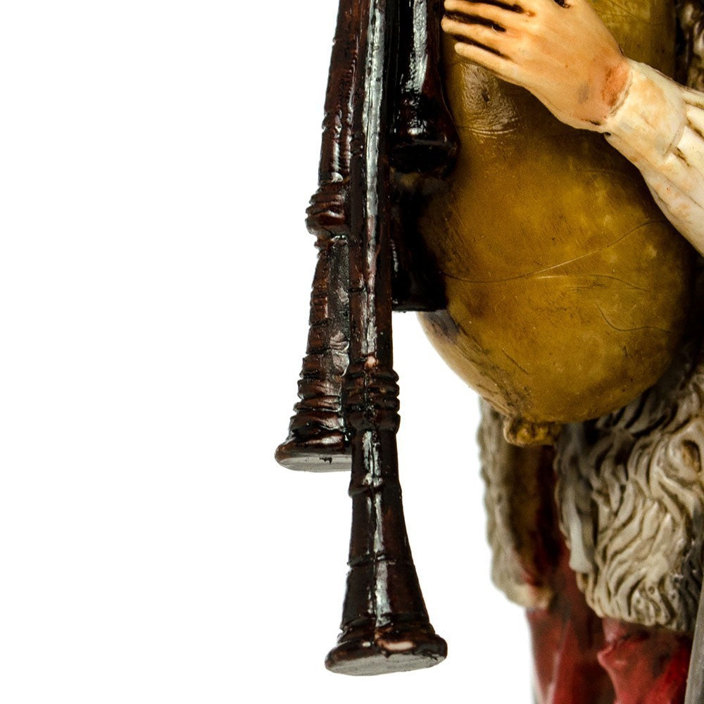 Pastore statuina Zampognaro 12 cm di plastica stile 700 Moranduzzo per presepe