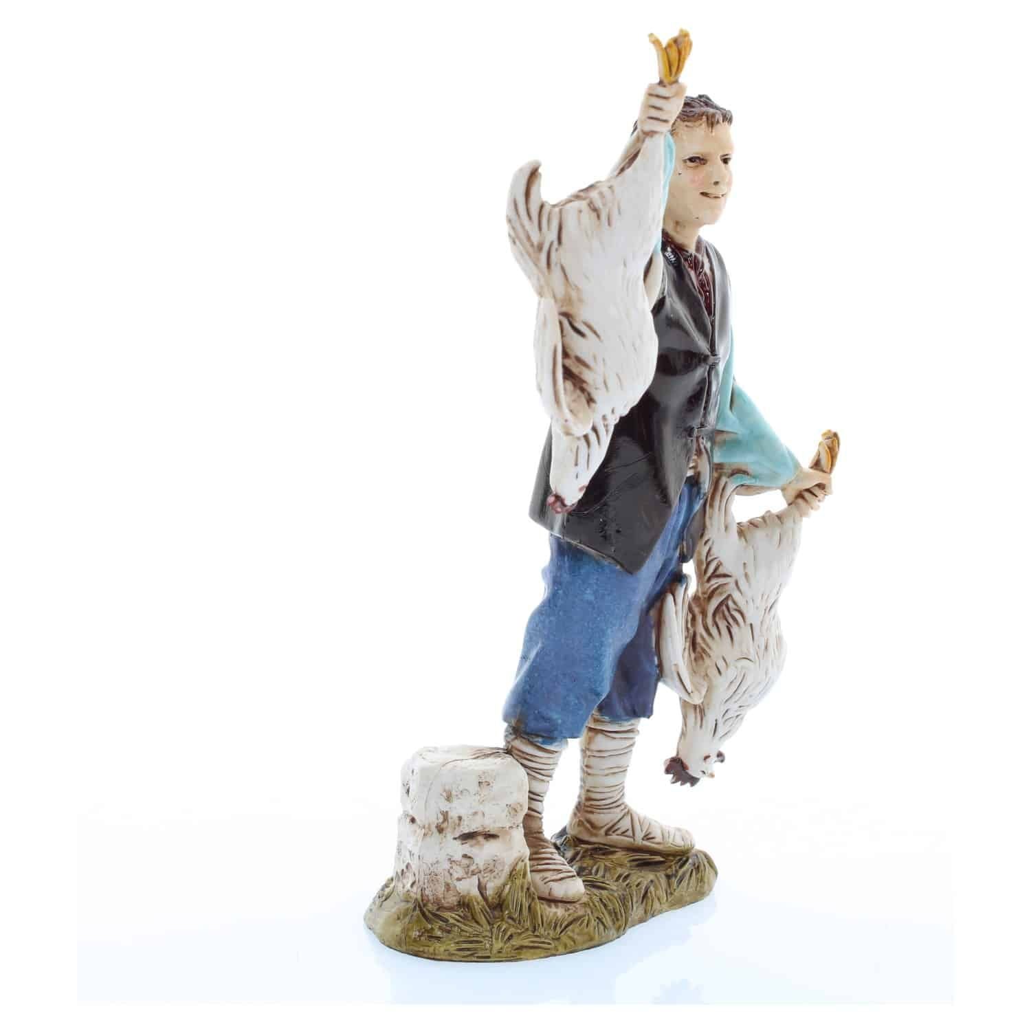 Pastore statuina Moranduzzo Pollivendolo cm 12 per presepe