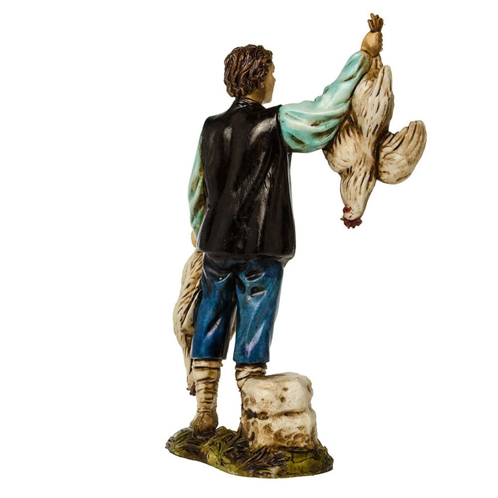 Pastore statuina Moranduzzo Pollivendolo cm 12 per presepe