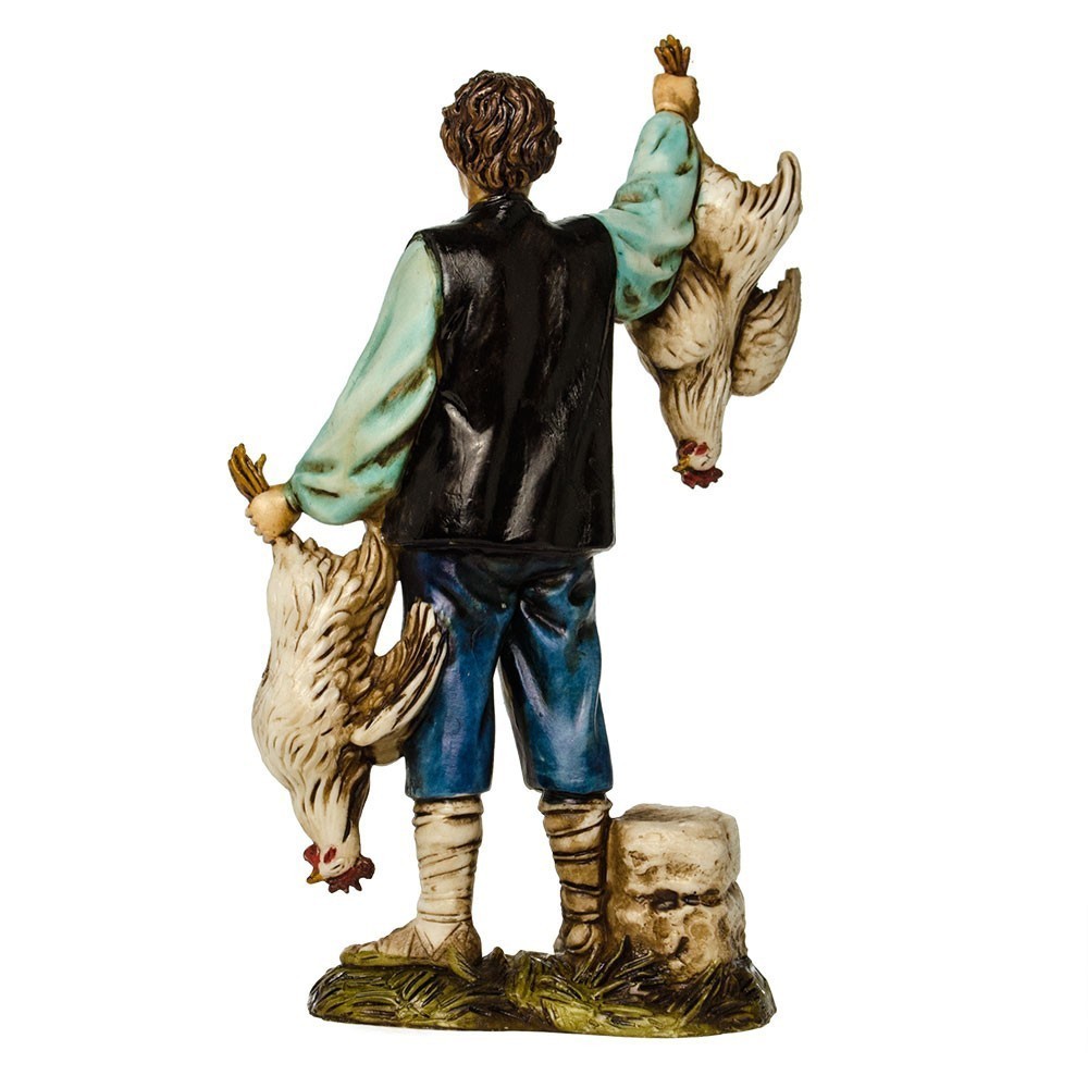 Pastore statuina Moranduzzo Pollivendolo cm 12 per presepe