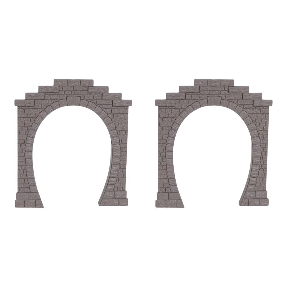 Portale tunnel grigio 2 pezzi scala 1:87 accessorio trenini Hornby