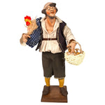 Venditore di uova e gallina 30 cm in terracotta – Presepe napoletano