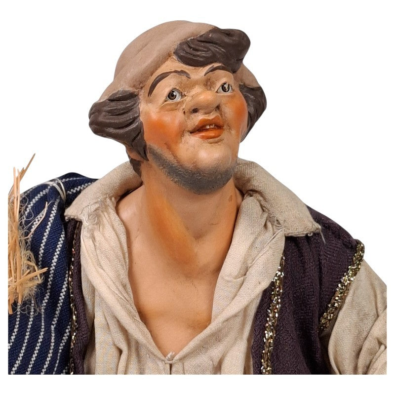 Venditore di uova e gallina 30 cm in terracotta – Presepe napoletano
