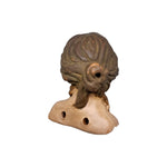 Pastore napoletano testa mani piedi terracotta Madonna 20 cm occhi di vetro