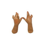 Pastore napoletano testa mani piedi terracotta Uomo Sdentato 20 cm occhi di vetro