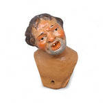 Pastore napoletano testa mani piedi terracotta Uomo Sdentato 20 cm occhi di vetro