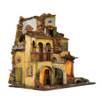 Presepe stile 700 casolare con fontana 64x41x64 cm