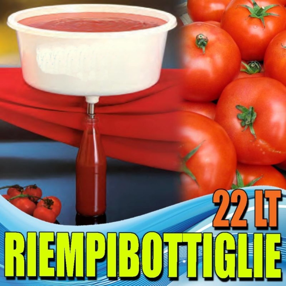 Riempibottiglie 22 lt con valvola per passata pomodoro