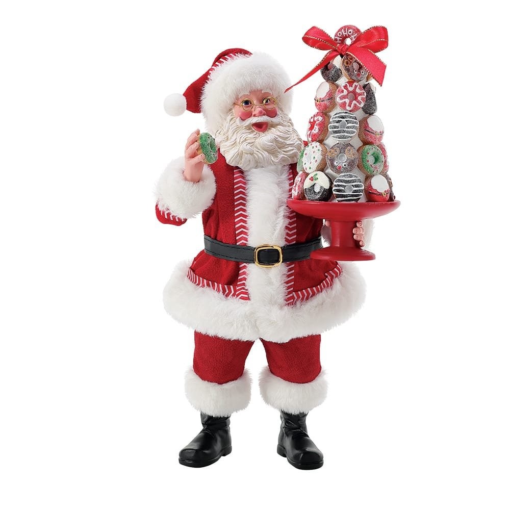 Possible Dreams | Statuetta Babbo Natale con Alberello di ciambelle 30 cm