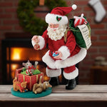 Possible Dreams | Statuetta Babbo Natale  con gattini 27 cm