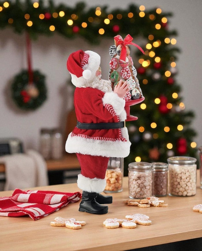Possible Dreams | Statuetta Babbo Natale con Alberello di ciambelle 30 cm