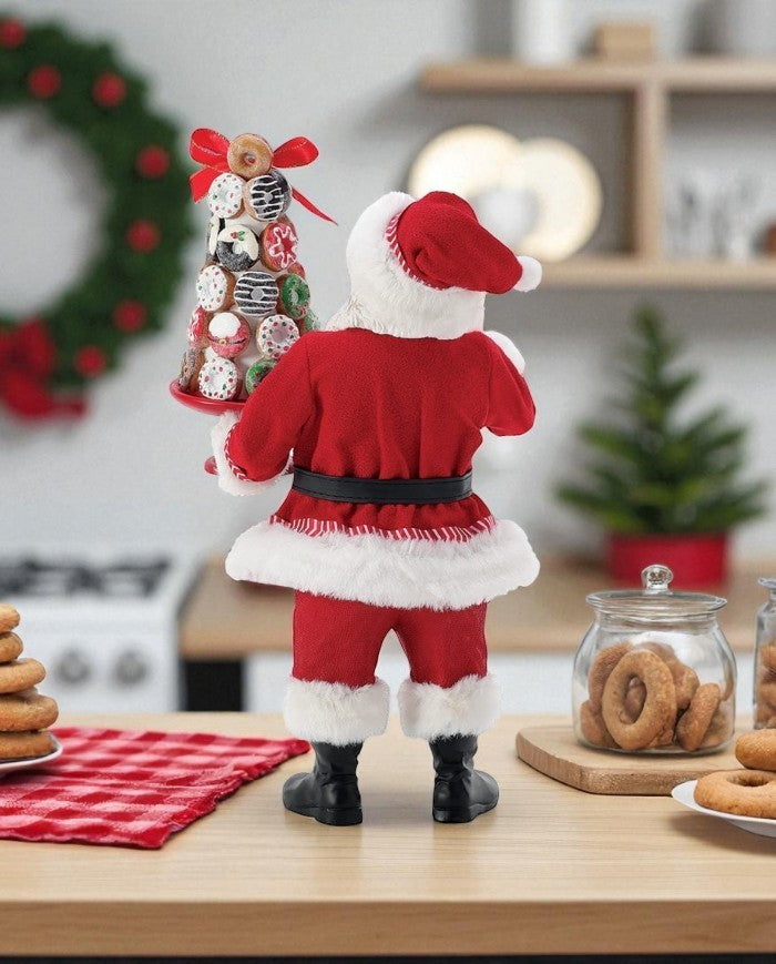 Possible Dreams | Statuetta Babbo Natale con Alberello di ciambelle 30 cm