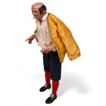 Statuetta presepe napoletano uomo con giacca gialla 25 cm vestito a mano
