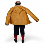 Statuetta presepe napoletano uomo con giacca gialla 25 cm vestito a mano
