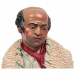 Statuetta presepe napoletano contadino con gilet 25 cm vestito a mano