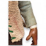 Statuetta presepe napoletano contadino con gilet 25 cm vestito a mano