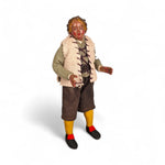 Statuetta presepe napoletano giovane contadino con gilet 19 cm vestito a mano
