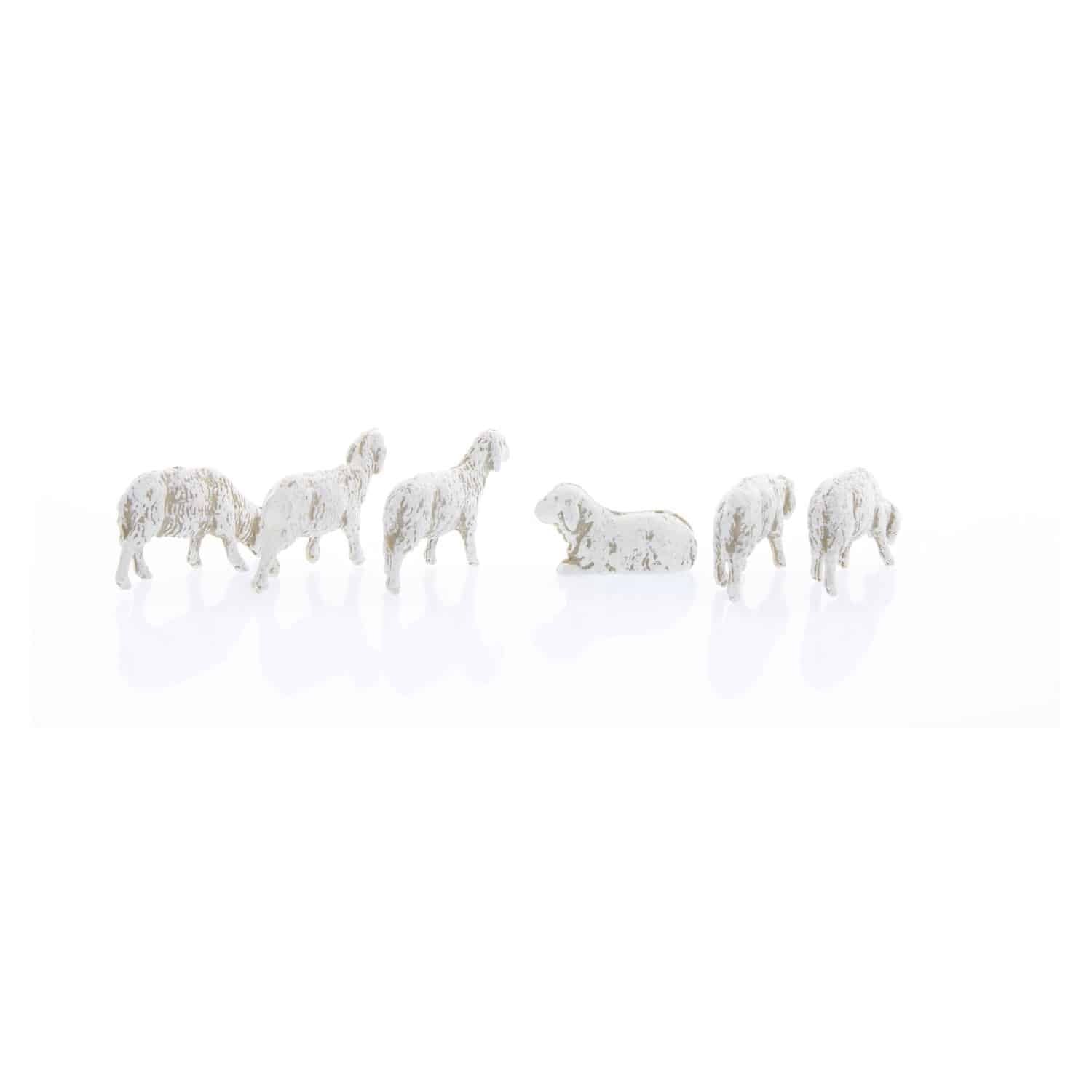 Set 6 pecore presepe 6 cm Landi Moranduzzo