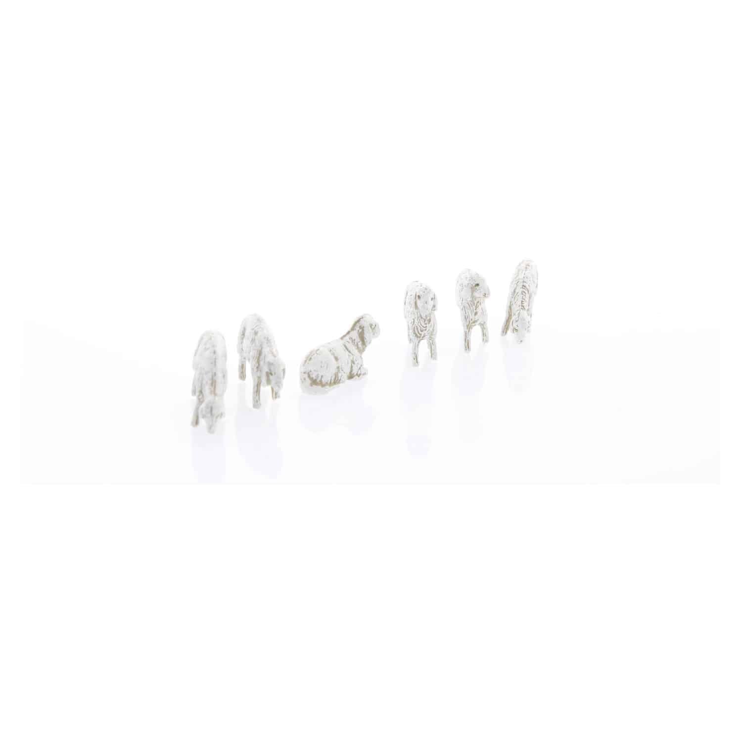 Set 6 pecore presepe 6 cm Landi Moranduzzo