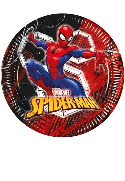 Piatto 23 cm FSC PLASTIC FREE Spider-Man World Of Webs 8 pz