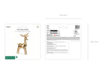 STANDING FOIL BALLOON REINDEER, 83 X 52
