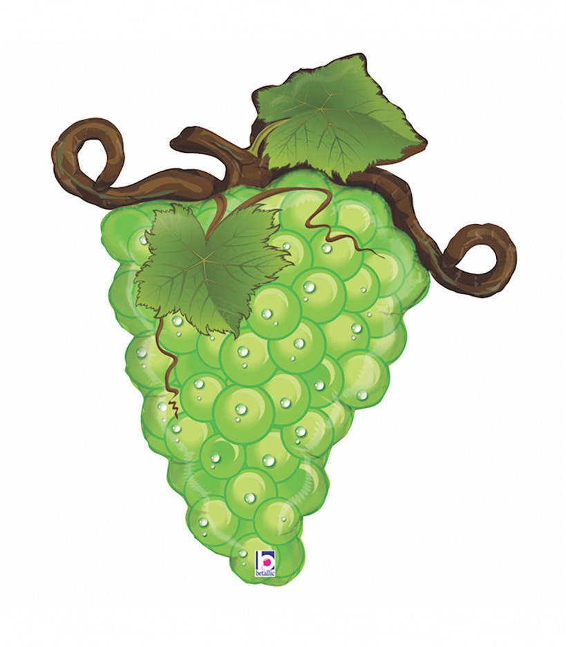 Palloncino Mylar Grappolo Uva Verde SuperShape h31" 79cm 1pz