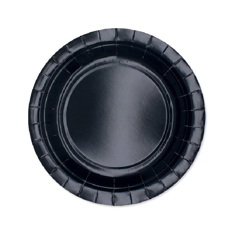 Piatti di carta 18cm Ecolor 25Pz Neri