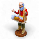 Pastori Statuina Venditore di formaggi cm 12 di terracotta per presepe