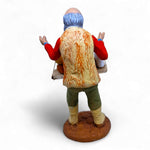 Pastori Statuina Venditore di formaggi cm 12 di terracotta per presepe