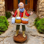 Pastori Statuina Venditore di formaggi cm 12 di terracotta per presepe