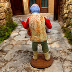 Pastori Statuina Venditore di formaggi cm 12 di terracotta per presepe