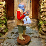 Pastori Statuina Venditore di formaggi cm 12 di terracotta per presepe