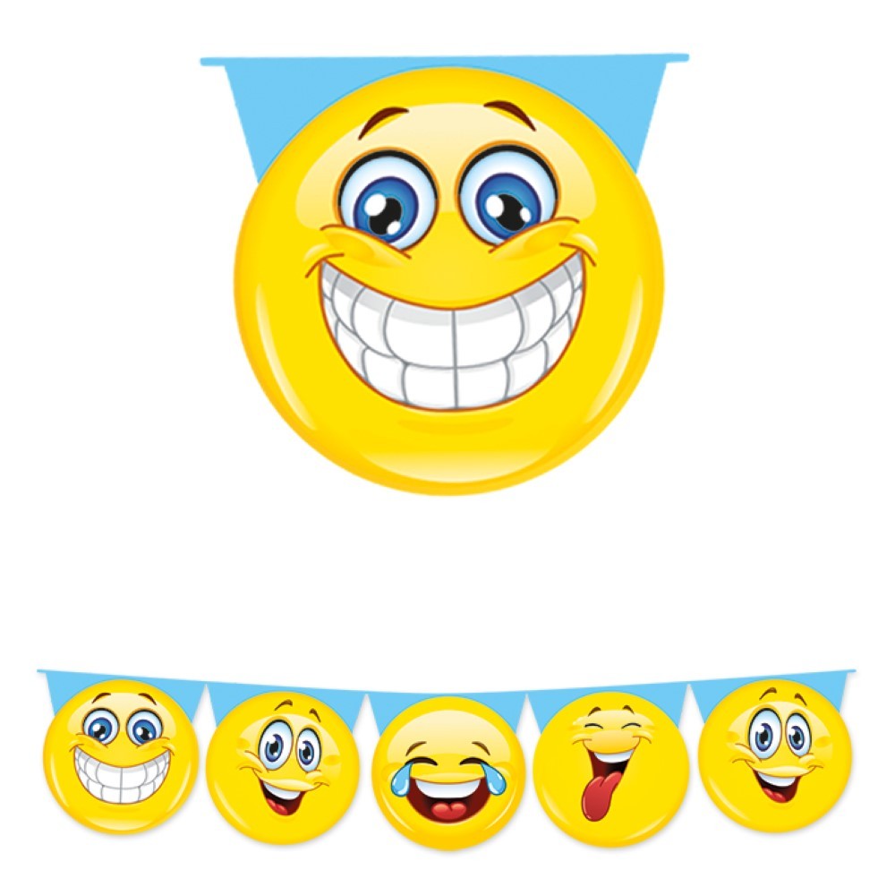 Festone di plastica Smile Emoticons 6 mt