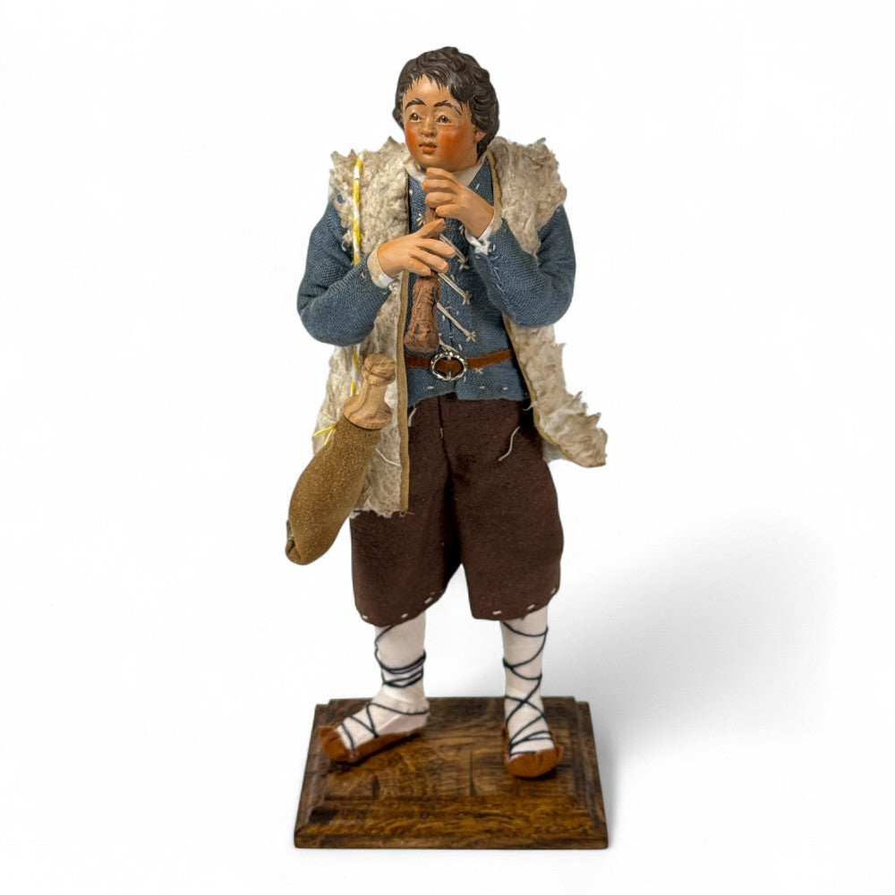 Pastore con ciaramella 25cm per presepe Napoletano