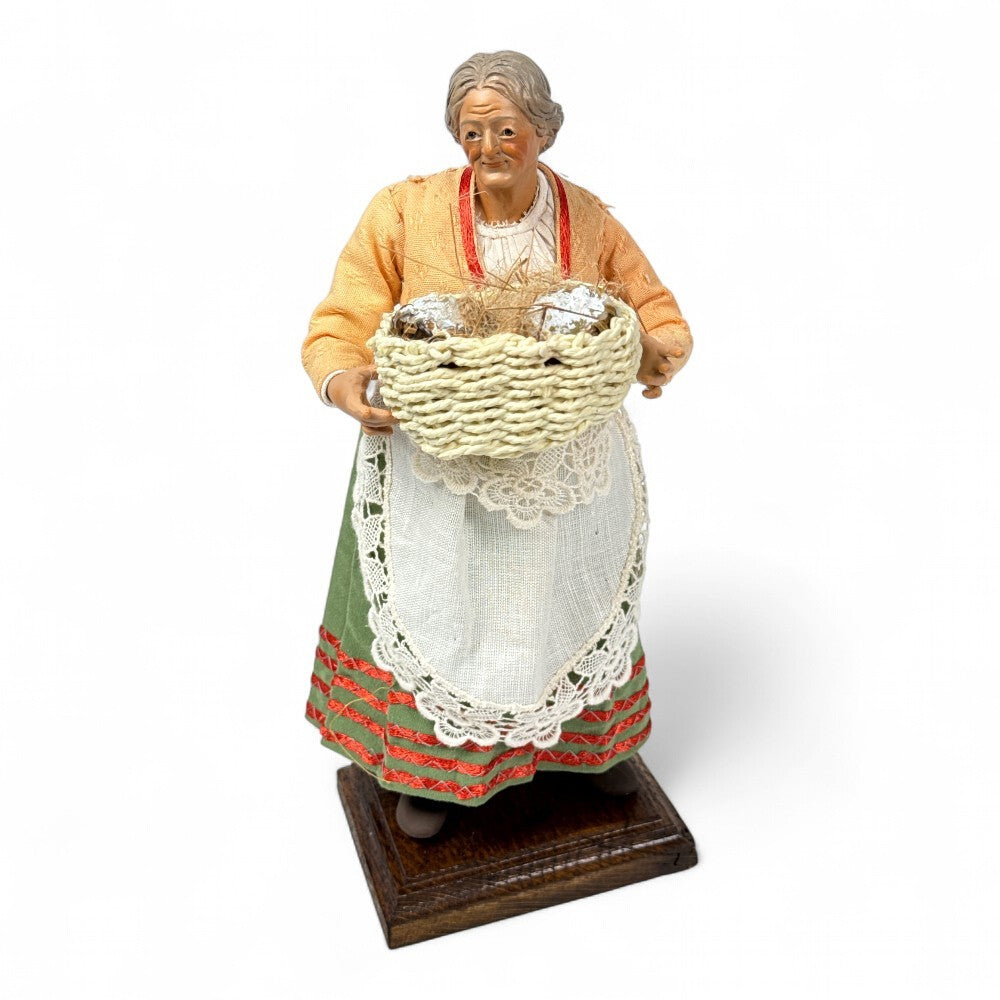 Pastore vecchietta 25cm per presepe Napoletano