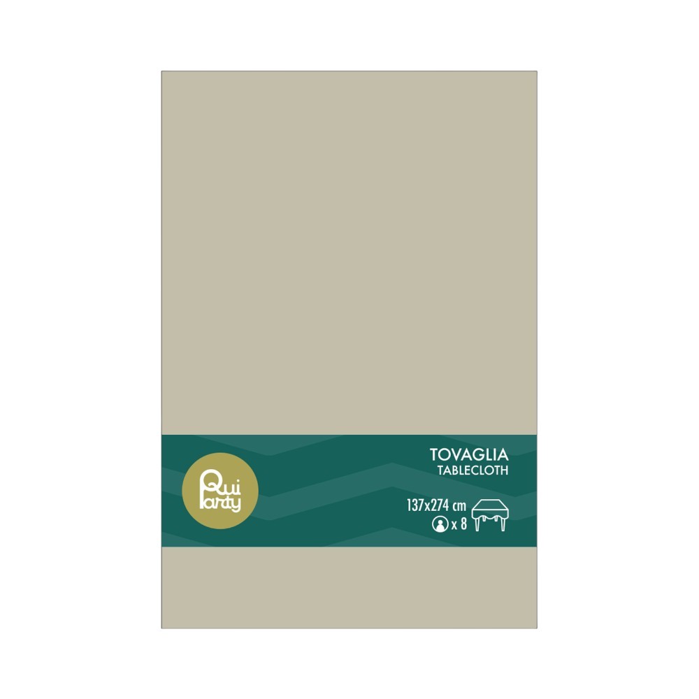 Tovaglia in plastica cm137x274 tortora