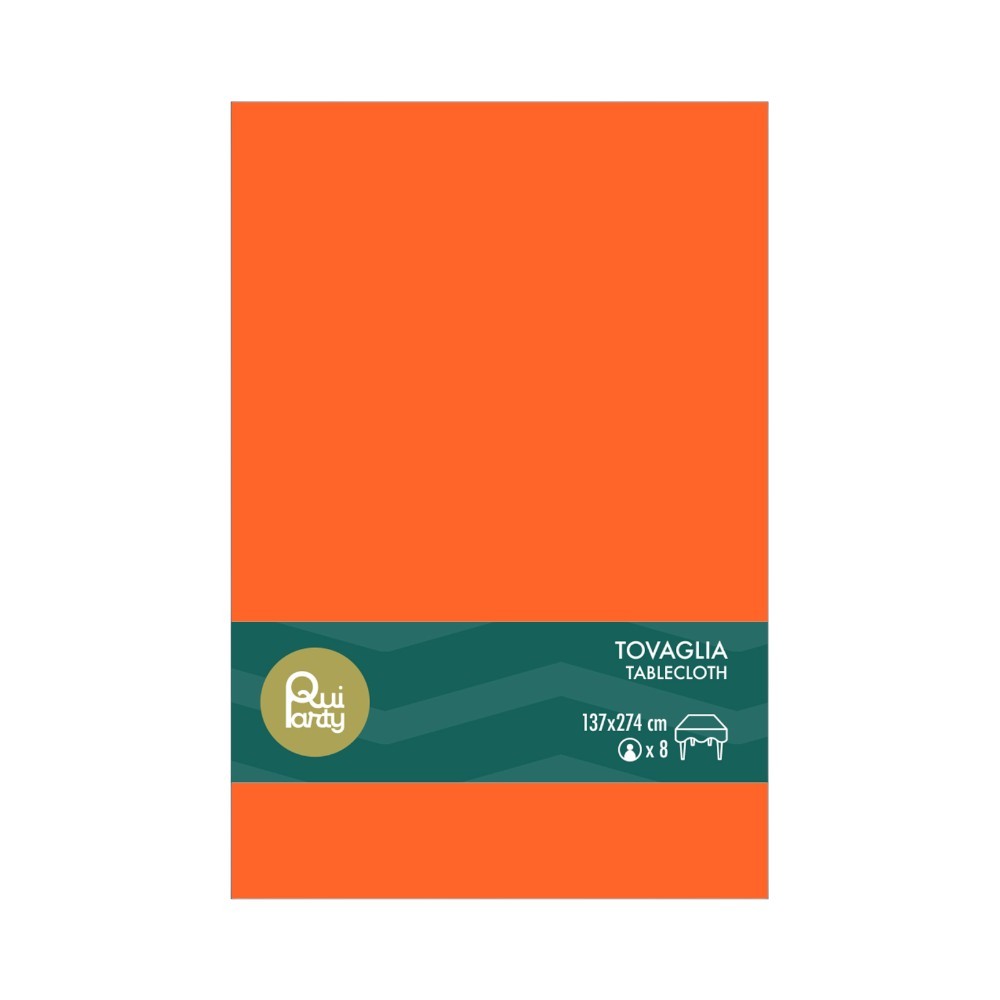 Tovaglia in plastica cm137x274 arancione