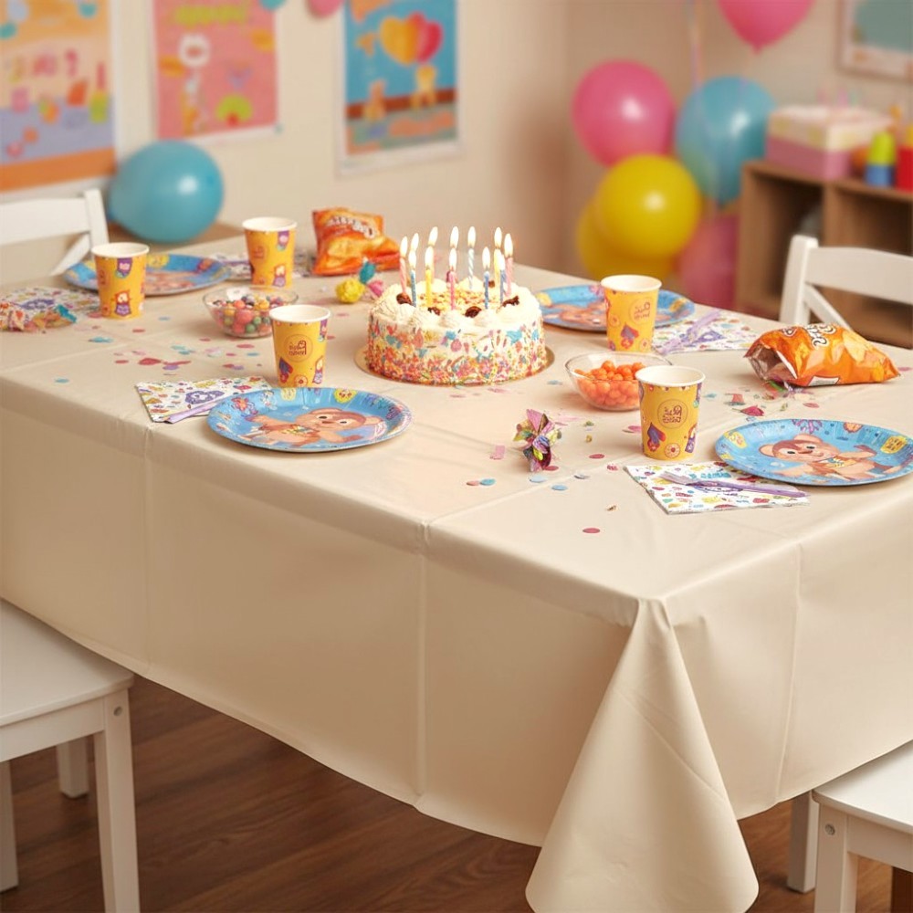 Tovaglia in plastica cm137x274 avorio