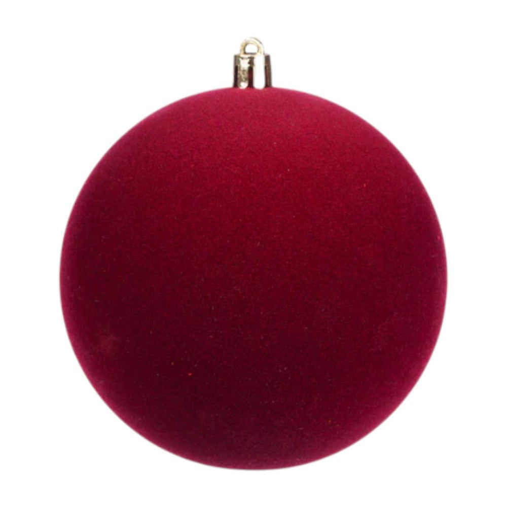 Sfera 15 cm bordeaux velluto floccato