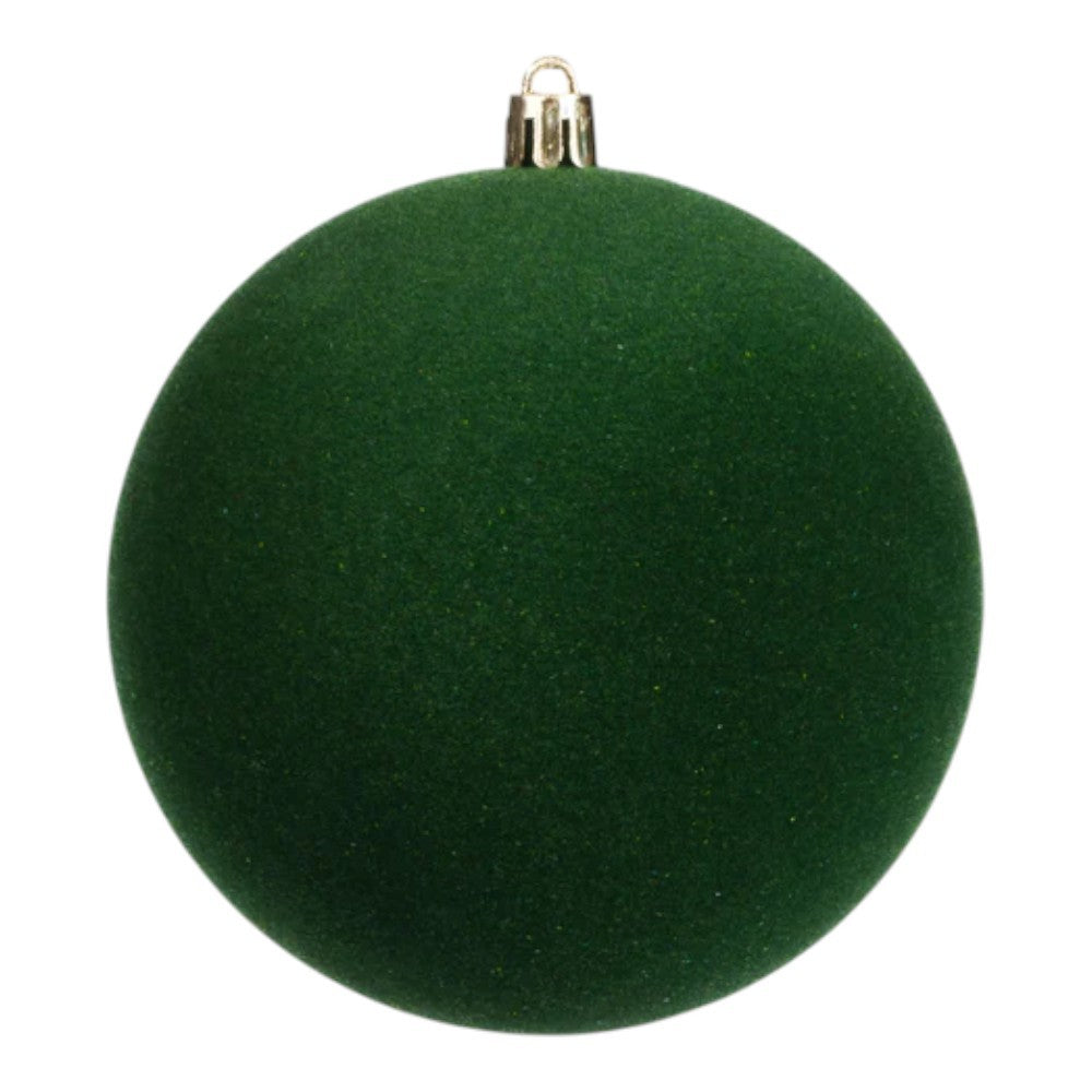 Sfera 25 cm verde foresta velluto floccato
