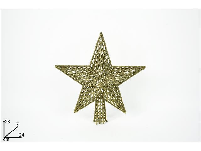 PUNTALE STELLA GLITTERATA ORO ART.65098N
